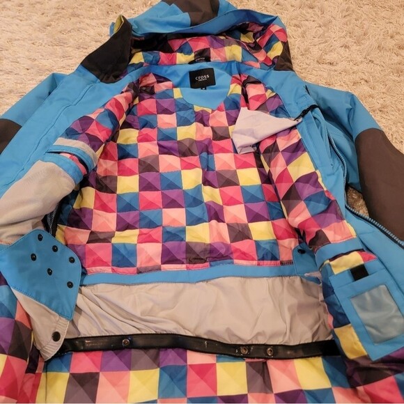 Cross Sweden Men's Ski Snowboarding Jacket Grey Blue Jacket Coat Size M - Picture 9 of 9